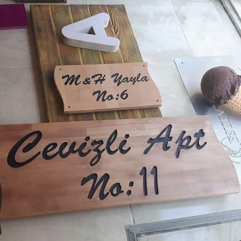 Ahşap Tabela
